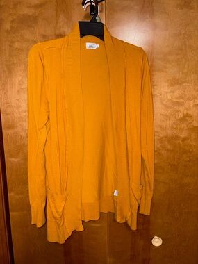 Cielo Open-Front Mustard Yellow Cardigan